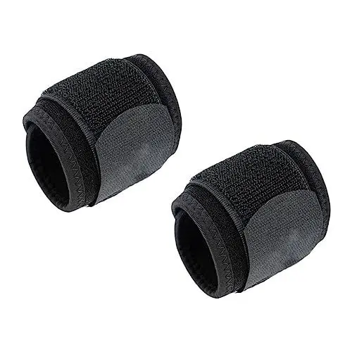 Produktbild: minkissy 2st Armband Daumenstütze Handgelenkbandagen Fitnessstudio Sportlicher Schutz Handgelenkschutz Schützende Armbänder Verstellbarer Ständer Sportliches Handgelenkband Black Polyester