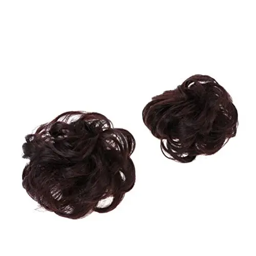 Produktbild: minkissy 2st Donut-haarknoten Toupet Für Frauen Lockenwickler Falscher Gefälschter Haarknoten Haarverlängerungshalter Volumen-haar-tool Haarkrapfen Vollkornbrot Braut Haarschmuck Einfach