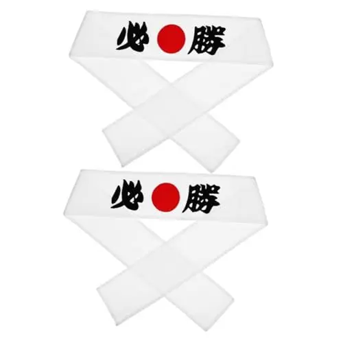 Produktbild: minkissy Stirnband Im Japanischen Stil 2er-pack Stirnband für Männer Kampfsport Karate Kopfbedeckung Modisch und Designstark