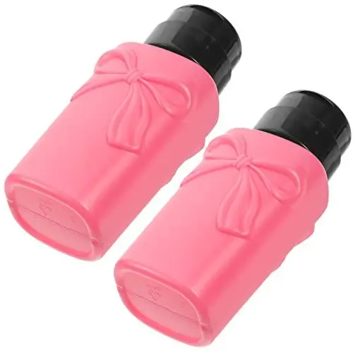 Produktbild: minkissy 2st Nagelentferner Nachfüllbare Make-up-entferner-flasche Glas Nagellackentferner Behälter Für Entfernerflüssigkeit Disc Top Leere Flasche Plastik Füllung Headspace-flasche Reisen
