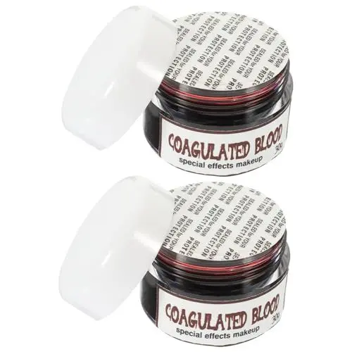 Produktbild: minkissy 2st Simulations Plasma Geronnenes Blut Halloween-make-up-kit Gefälschtes Wundblutwachs Kunstblut-make-up Kunstblut Halloween Halloween-hautwachs Essbarer Sirup Waschbar Lieferungen