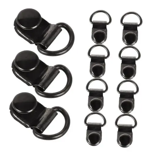 Produktbild: minkissy 30 Stück Karabiner Spitzenhaken Schuh Stiefelschnalle Ösen für Stiefel Schuhösenabdeckungen Nietenstiefel Reparatur von Schnürsenkelhaken Rostfreier Stahl