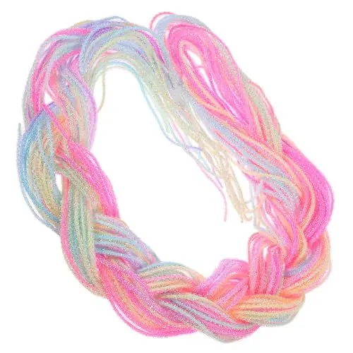 Produktbild: minkissy 30 Stück Schnur Kinderhaar Geflochtenes Haarband Mädchen Schmutziges Geflochtenes Haarband Niedliche Kugeln Haarschmuck Stirnband Haarschnurzubehör Für Zöpfe Fräulein Elastizität