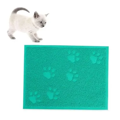 Produktbild: minkissy 30 streu matte katzenmatten für streu extra große katzenstreu matte boden teppich hund reinigung teppich haustierreinigung teppich katzenreinigung teppich haustierbedarf rechteck graspartikel