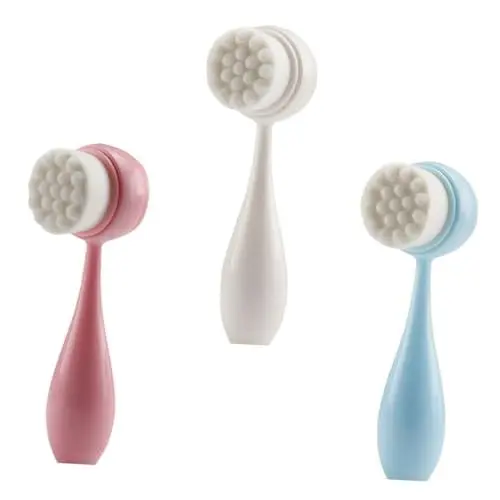 Produktbild: minkissy 3-teiliges Gesichtsreinigungsbürsten-set Aus Silikon Doppelseitige Porentiefe Reinigungsbürste Zum Waschen Des Gesichts Und Zur Vorbeugung Von Mitessern