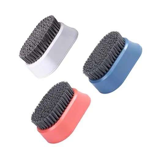 Produktbild: minkissy Tragbares Reinigungsbürsten-Set 3-teilig Wäschebürste Für Kleidung Und Schuhe Robuste Kunststoffbürste Zufällige Farbe
