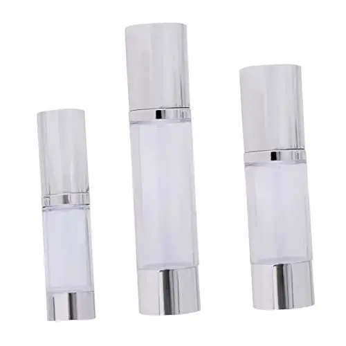 Produktbild: minkissy Make-up-pumpflaschen 3 Stück Reiseflaschen Leer Nachfüllbar 15 Ml 30 Ml 50 Ml Tragbar Kompakt