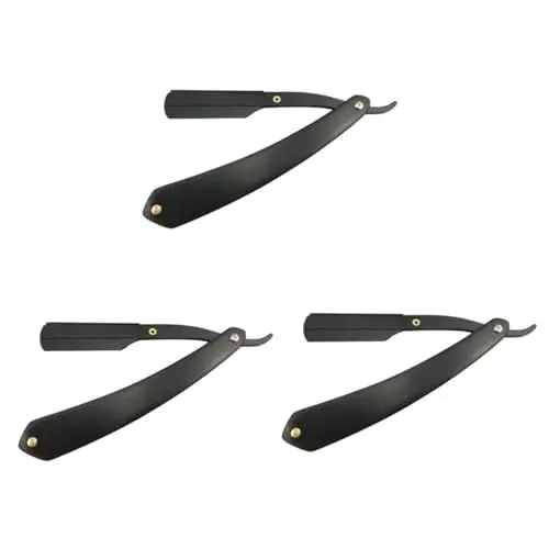 Produktbild: minkissy 3stücke Wooden Handle Für Vintage -rasiermesser Für Und Haarschnitt Für Friseursalons Und Unterwegs