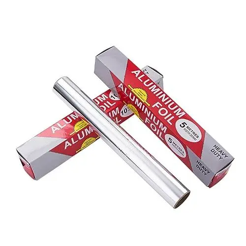 Produktbild: minkissy 3 Rollen Alufolie grillzange Grillen grillring grillbrandeisen Grill beschtek grillset grilz Aluminiumfolie Zinnfolienpapier Folienpapier für Lebensmittel Grillfolie Ofen Silver