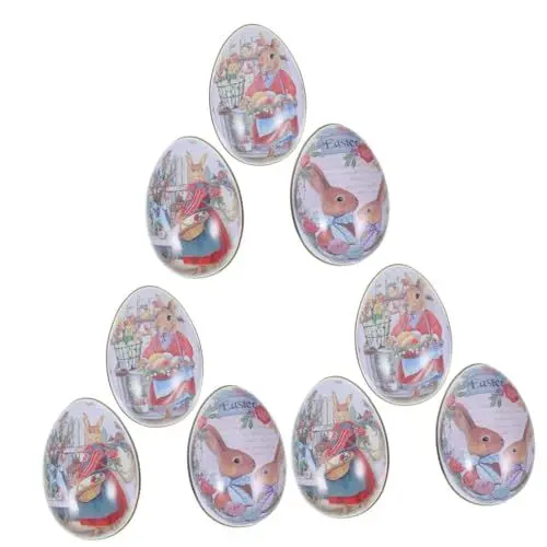Produktbild: minkissy 3 Sätze Candy-box Aus Weißblech Zu Ostern Geschenkverpackung Ostern Present Box Tuten Süßwaren Tragbarer Kekskasten Bonbonschachteln Gastgeschenke 6 Stück * 3