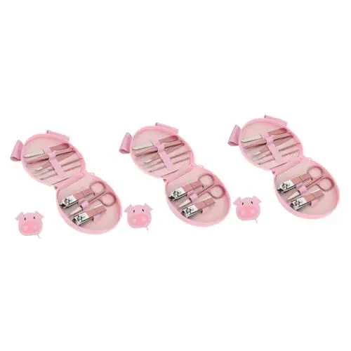 Produktbild: minkissy 3 Sets Maniküre-set Nagelknipser Für Dicke Nägel Tragbares Nagelpflegeset Nagelwerkzeuge Reisetasche