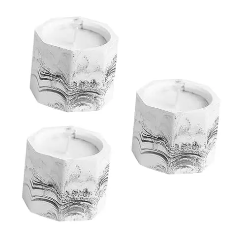 Produktbild: minkissy 3 Stk dekorative Kerze meditations meditieren partydeko einschulung meditation gefuhrte hausdeko Duftkerze Badezimmerkerze Partykerze achteckige Aromatherapie-Kerze Gips schmücken