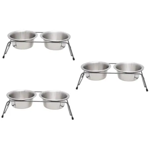 Produktbild: minkissy 3pcs Futterstation Haustiere Feeder Bowl Hunde und Katzen Haustiere Futterstation Hund Katze Wassernapf Hund Tränken Schalen Haustier Wasserspender Haustier Futter Wassernapf Haustier Feeder