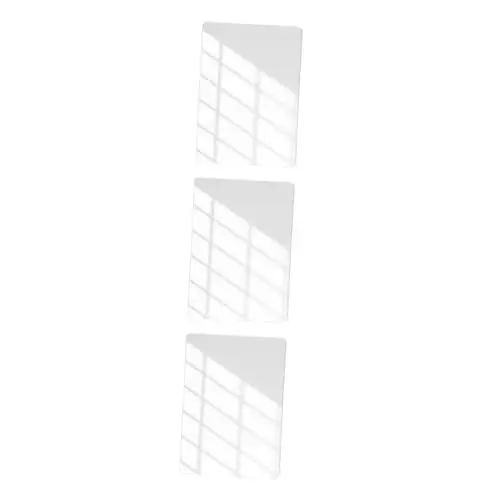 Produktbild: minkissy 3st Magnetischer Schminkspiegel Weicher Spiegel Kleiner Spiegel Schließfachspiegel Magnetisch Spiegel Für Schließfach Magnetisch Magnetspiegel Fürs Büro Spiegel Klein Acryl Silver