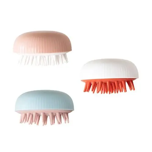 Produktbild: minkissy 3stücke Kopfhautpflegebürste Haarreinigungsbürste Shampoobürste Massage-haarbürste Kopfhautmassagegerät Für Haartypen