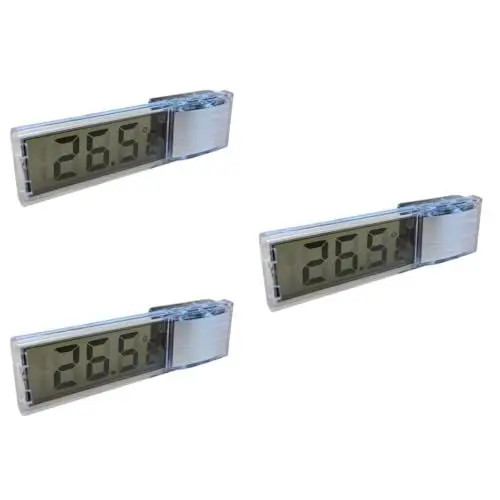 Produktbild: minkissy 3stücke Aquarien-thermometer Mit Saugnapf Präzises Temperaturmessgerät Für Fischbecken Und Aquarien Und Leicht Ablesbar Silber