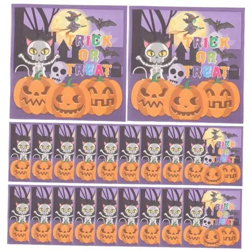Produktbild: minkissy 40 Stk Partyzubehör Halloween-Cocktailservietten farbige Servietten halloween servietten halloween tischdeko Besteck Halloween-Servietten Halloween-Geschirr Kürbis Partybedarf