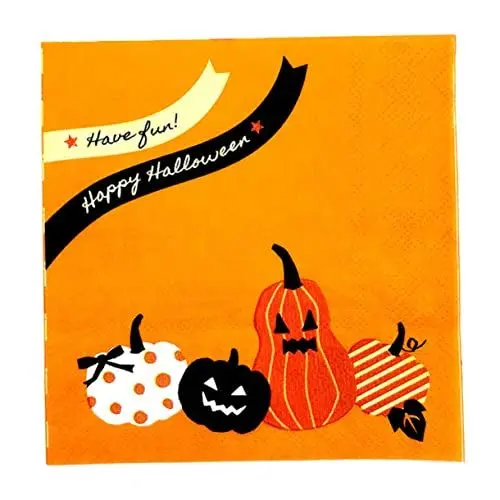 Produktbild: minkissy 48St Halloween-Kürbis-Servietten Halloween-Servietten Papierservietten Halloween-Partyzubehör Halloween-Cocktailserviette geschirrtücher Serviettenparty bronzieren Gewebe Japan