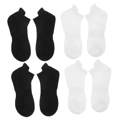 Produktbild: minkissy Unisex Söckchen Laufsocken Baumwollsocken Atmungsaktive Saisonstrümpfe Bequeme Niedrig Geschnittene Socken 4 Paar