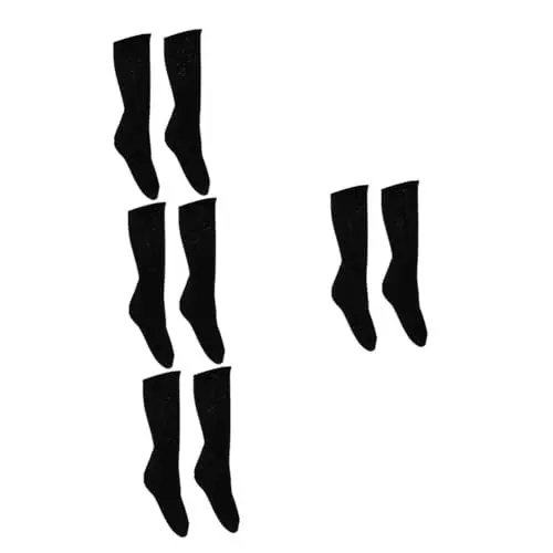 Produktbild: minkissy 4 Paare Diabetische Baumwoll Socken Gegossene Socken Herren Schwarze Socken Geduldige Ältere Socken Atmungsaktive Socken Für Männer Thermische Socken Männer Socken Baumwolle Black