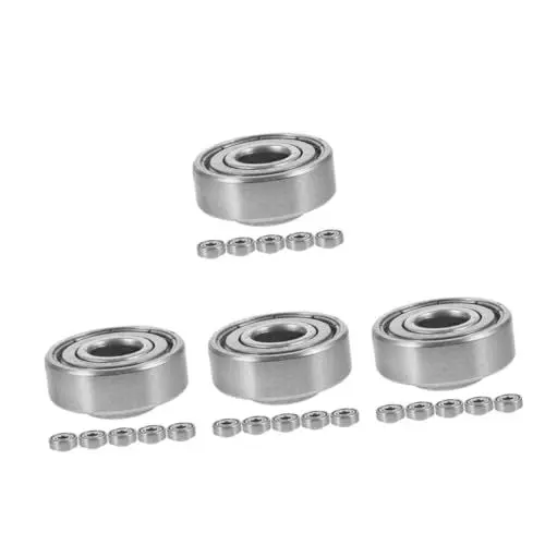 Produktbild: minkissy 4 Sätze Zubehör Für Rollstühle Ersatzlager Für Rollstühle Vorderradlagernabe Vorderes Nabenlager Rollstuhlteile Rollstuhlrollenlager Lagernabe Vorne Stahl Silver 6 Stück * 4