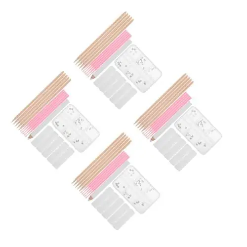 Produktbild: minkissy 4 Sätze -set Beißen Sie Auf Die Zahnbürste Zahn Polierset Schleifbohraufsatz Adaptersatz Für Nietmutternbohrer Zahnstocher Plaque-tabletten Ring Strasssteine