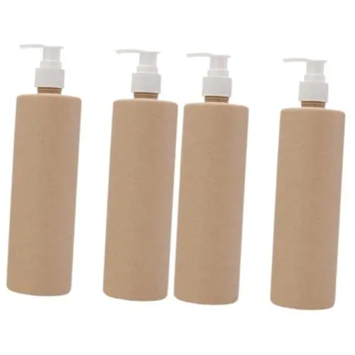 Produktbild: minkissy 4 Stück Flasche Lotion Flasche Reiseflaschen Pumpflasche für unterwegs Shampoo-Pumpenabfüller Haarspülung Reiseshampoo- und Spülungsflaschen Duschgel