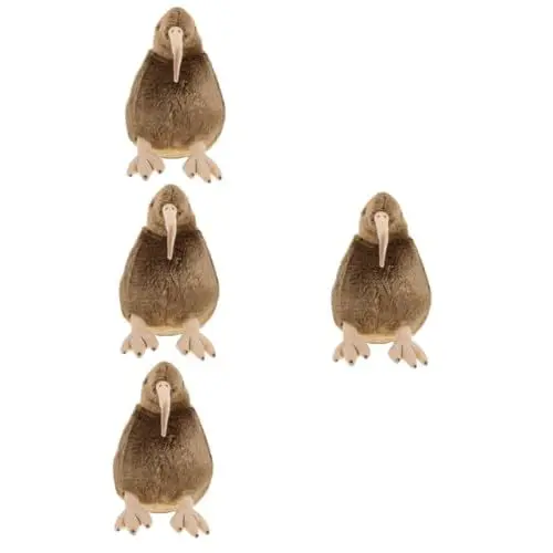 Produktbild: minkissy 4 Stück Mädchen Spielzeug Haustier Katze Spielzeug Hund Massagegerät Roller Welpe Kauspielzeug Plüsch Kiwi Stofftier Weiche Tierpuppe Vogel Plüsch Gefülltes Faultier Plüschtier Sound