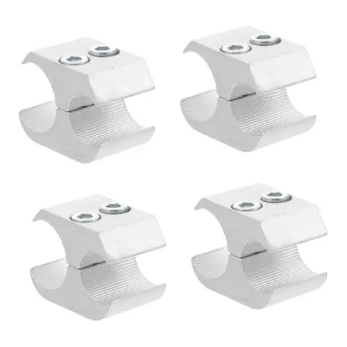 Produktbild: minkissy 4 Stück Rohrschelle Schnalle Klemmblock Rollstuhl Teile Praktische Rollstuhl Rohrschelle Rohrschellen Für Rollstuhl Gehstockhalter Rollstuhl Rohrverbinder Rollstuhl Klemmen