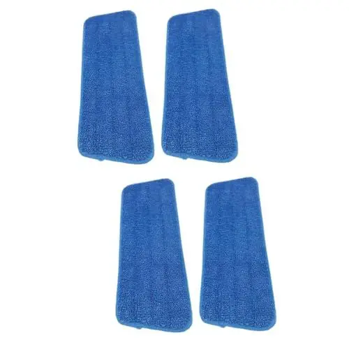 Produktbild: minkissy 4 Stück Wischpad aus Mikrofaser Flache Ersatzköpfe für trockene Wischmopps Bodenwischer Sprühmopp flacher Mopp Mops Handtücher praktisches Wischtuch Wischzubehör sauber Wischkopf