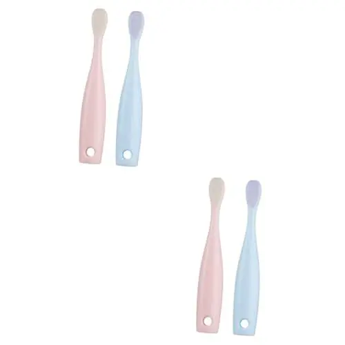 Produktbild: minkissy 2sets Zähne Pflege Pinsel Jungen Und Mädchen Zahnbürsten Sicher Weichen Borsten Baby Zahnbürste Set 2 Stücke * 2