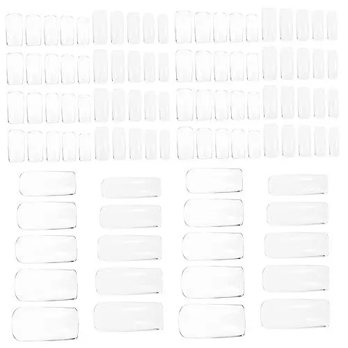 Produktbild: minkissy 500 Stück Falscher Kurze Quadratische Nägel Drücken Sie Auf Die Nägelmasse Kunststoffnägel Tipps Zur Nagelverlängerung Weiche Gel-nagelspitzen Vollständige Abdeckung Abs Verlängern