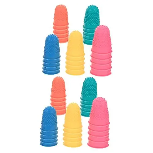 Produktbild: minkissy 50stücke Gummi Fingerspitzenabdeckungen Rutschfeste Fingerschutzhüllen Elastische Fingerprotektoren Für Empfindliche Gegenstände Büro Und Hausgebrauch