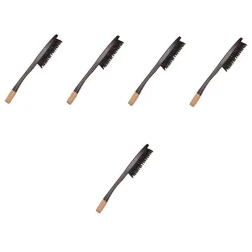 Produktbild: minkissy 5St Flauschiger dreireihiger Kamm Kämme tragbare Haarbürste Borsten Haarbürste Entwirrungsbürste Stylingbürste für Haare Ebenholz Abendkamm Frisierkamm Mann Borstenhaar