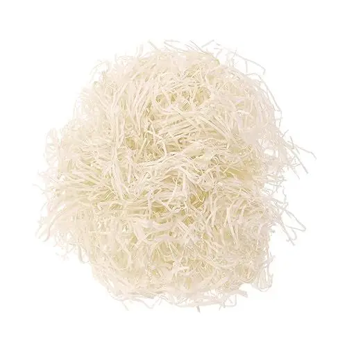 Produktbild: minkissy 5St Shred-Füller füllmaterial schokotaler candies candy das Geschenk geschenke farbiges geschnittenes Papier Lafit-Graspapier Geschenkbox Füllpapier Füllstoff Raffia-Seide Weiß