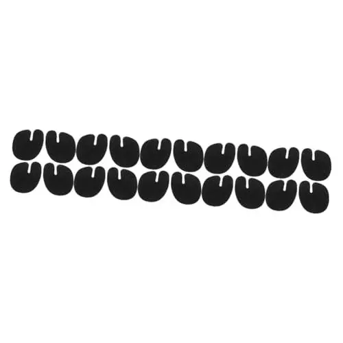 Produktbild: minkissy 5 Sätze Vordere Hausschuhe Stoßfeste Sandalen-einlegesohlen Fußballenkissen Für Damen Bequeme Sandalen-einlegesohlen Ersatz-einlegesohlen Fußpolster Black Schweineleder 2 Paar * 5