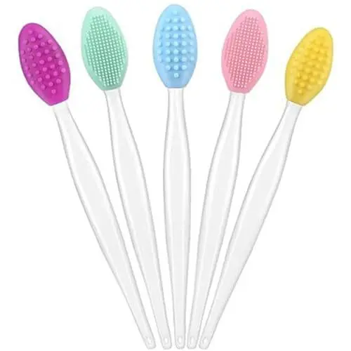 Produktbild: minkissy 5-teiliges Peeling-lippenpinsel-werkzeug Aus Silikon Für Sanftes Peeling