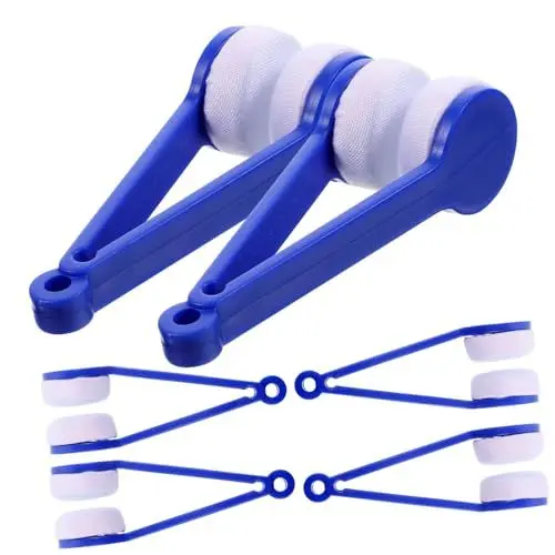 Produktbild: minkissy 6St Bürstenclip waschbare bildschirmreiniger cleaner spray fibrator brillenzubehör Linsenreinigungsbürste Brillenputztuch Mikrofaser Brillenreinigungsclip Linsenpinsel Plastik Blue