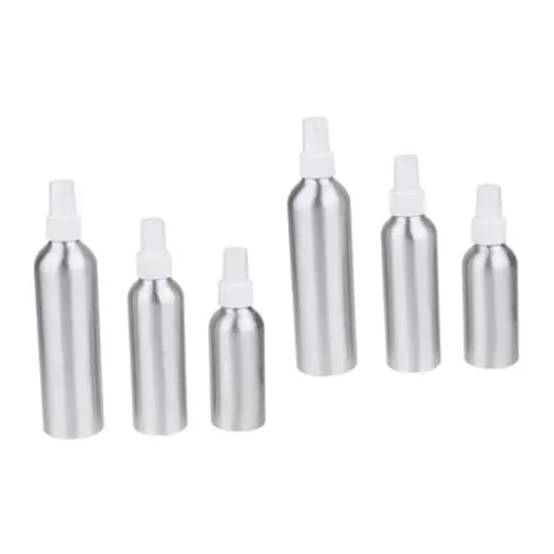 Produktbild: minkissy 6stücke Aluminium Sprühflasche Nachfüllbare Reisebehälter Mit Spraydüse Für Parfüm Und Flüssigkeiten Langlebiges Design Weiß