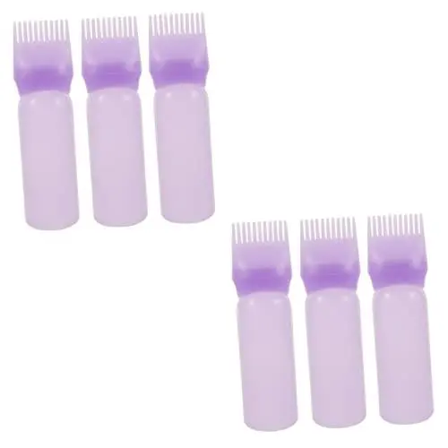 Produktbild: minkissy 6 Medizinflasche Wurzelkamm Flasche Haaröl-applikatorflasche Für Die Kopfhaut Farbauftragsflasche Root-flasche - Haar Rosmarin Plastik Trockenreinigungsflasche