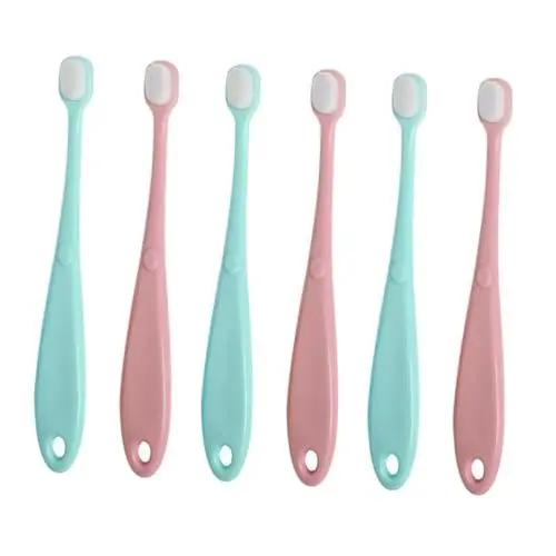 Produktbild: minkissy 6 Stk Zahnbürste Säuglingszahnreiniger Geschenk zur Babyparty toothbrush childrens toothbrush zahncreme kinder Zahnreinigungsbürste Milchzähne handhaben Kleinkind pp