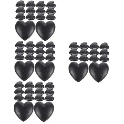 Produktbild: minkissy 80 Stk Herzförmige Ohrenschützer Brillengriff Brillenohrpolster Ohrbügel Für Bügelspitzen Für Brillen Brillenbügel Gleitschutz Für Brillen Brillenzubehör Gläser Black Kieselgel