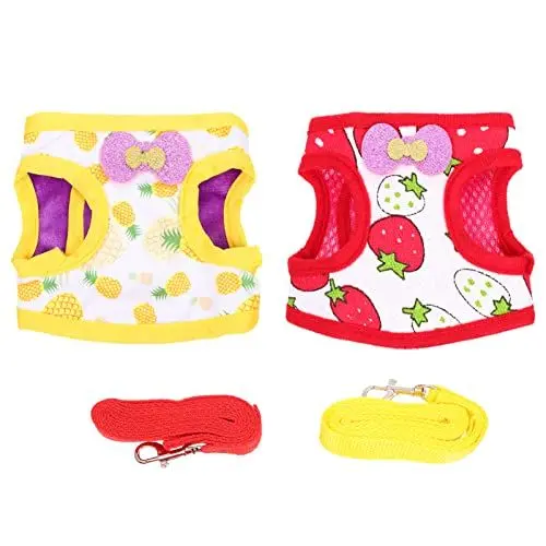 Produktbild: minkissy 8sätze Outdoor Kaninchen Geschirr Mit Zugleine Atmungsaktive Bunny Weste Für Haustier- Waschbar Und Wiederverwendbar Für Fotos Und Besondere Anlässe