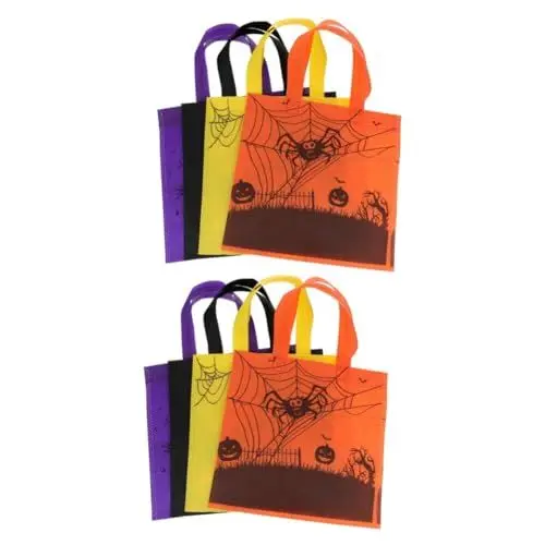 Produktbild: minkissy 8 Stk Halloween-Einkaufstasche halloween tasche halloween bag Halloween-Leckereien ohne Süßigkeiten Taschen zum Verpacken von Geschenken Snack-Taschen Halloween-Packtaschen Vlies