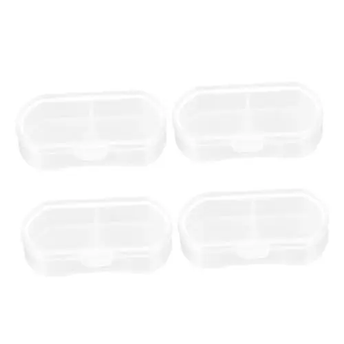 Produktbild: minkissy 8 Stk Kleine Pillendose Fischöl-Organizer tragbarer Koffer tägliche Fälle Mini-Medizinkoffer travel pill box pillenorganizer Pillen-Organizer Portemonnaie-Pillenetui Plastik Weiß