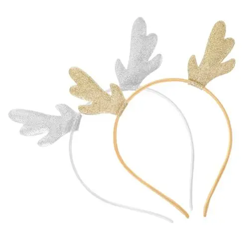 Produktbild: minkissy 8 Stück Geweih Stirnband Kopfbedeckung für Frauen Haarbänder für Damen Haar Damen Stirnbänder Geweih Stirnband Cosplay Glitzer Haar Hoops Rentier Geweih Stirnband Weihnachten Kopfbedeckung