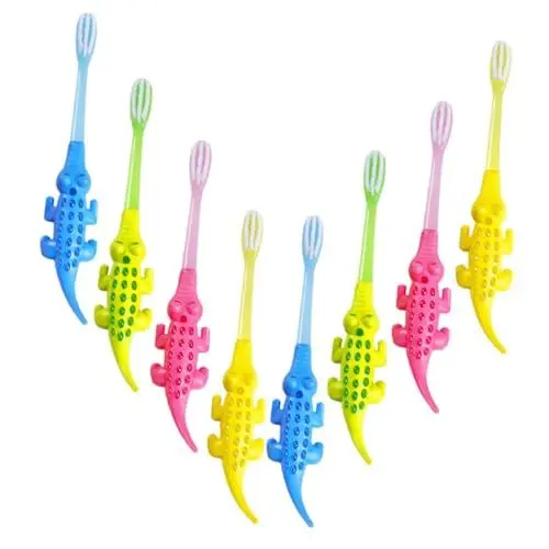 Produktbild: minkissy Kinderzahnbürsten-set 8-teilig Entzückende Cartoon-zahnbürsten Für Kinder Borsten Für Die Mundreinigung Von Babys Zufällige Farbe