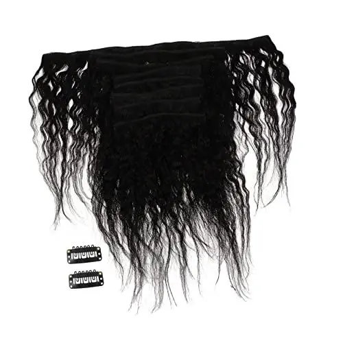 Produktbild: minkissy 8st Perücke Haarspange Perücken Lockiger Clip-verlängerungsschuss Gewellter Clip-schuss Haarverlängerung Mit Doppeltem Schuss Echthaarverlängerung Wellig Haarnadel Eisen