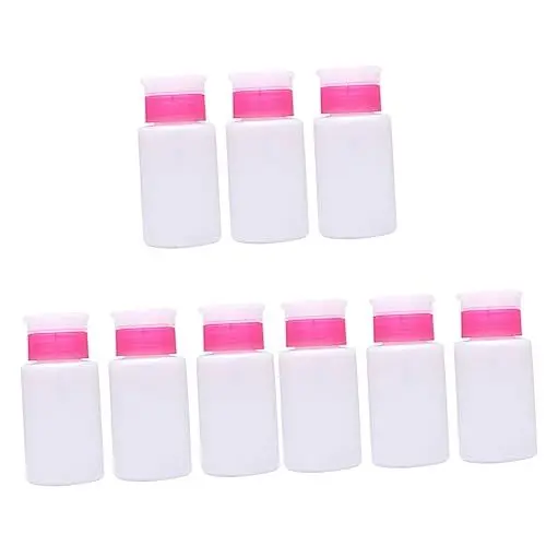 Produktbild: minkissy 9 Stk Verschließbare Entfernerflasche Nagelentferner Flasche Spender Herunterdrücken Spender Für Nagelentferner Nagellackentferner Makeup Entferner