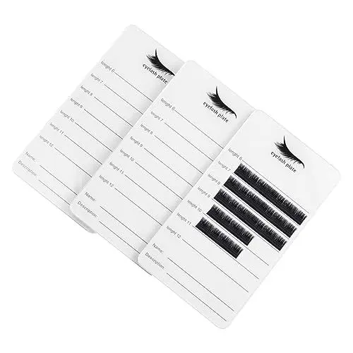 Produktbild: minkissy 9 Stk Wimpernbrett Wimpern Verlängerung Kit Wimpernaufbewahrungsbrett Wimpern Halter Fach Zubehör Für Wimpernverlängerung Wimpernschale Werkzeug Kristall Weiß Acryl Speicherbrett